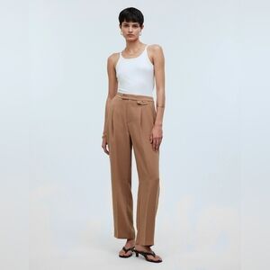 NWT Madewell Rosedale Crepe High Rise Straight Pant In Carved Wood, Size 6